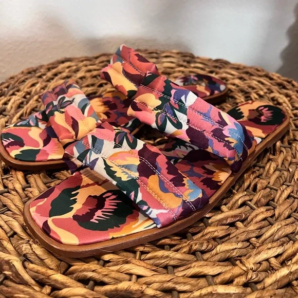 BODEN Printed Satin Slide Sandals - Picture 6 of 11